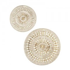 WALL DECO WIRE GOLD SET OF 2 - DECO